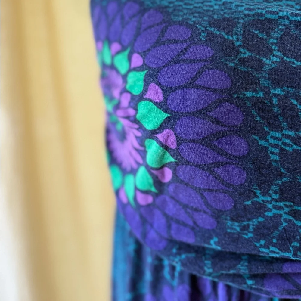 Old Navy Strapless Ruched Sundress in Blue and Purple - Picture 2 of 4